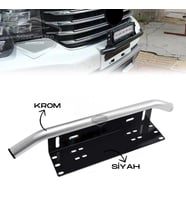 Üniversal Plaka Altlığı ve Koruma Demiri Off Road Led Montaj Braket Plakalık Led Bağlantı Ayağı Krom