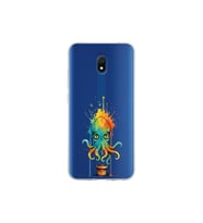 Redmi 8A ile uyumlu Splash ahtapot tasarımlı şeffaf silikon kılıf