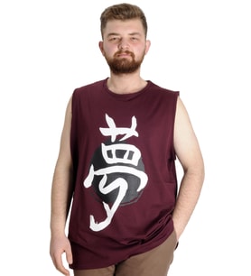 Mode XL Büyük Beden Erkek Atlet TOKYO 23008 Mürdüm