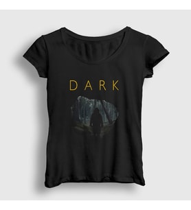 Presmono Kadın Siyah Cave V2 Dark T-Shirt 186189tt