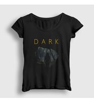 Presmono Kadın Siyah Cave V2 Dark T-Shirt 186189tt