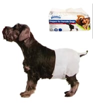 Pawise Dişi Köpek Çiş Bezi M Boy 12'li Alt Bağlama Bezi Bel Çevresi 32-48 Cm Için
