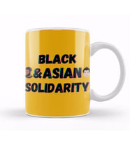Black Asian Solidarity Stop AAPI Hate Kupa Bardak Porselen