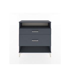 Arges Şifonyer Tek Raflı 2 Çekmeceli 88x30x96 Antrasit-Antrasit