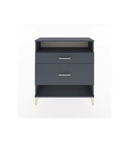 Arges Şifonyer Tek Raflı 2 Çekmeceli 88x30x96 Antrasit-Antrasit