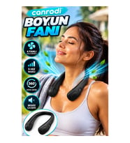 4 Fanlı Giyilebilir Boyun Fanı – 5 Hız Modlu, 360° Hava Çıkışlı ve Sessiz
