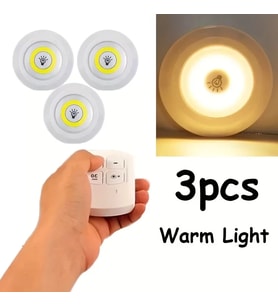Uzaktan Kumandalı Yapışkanlı 3&amp;#39;lü Led Spot Lamba (5680)