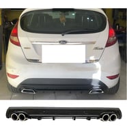 Ford Fiesta MK7 Siyah Difüzör Çiftli Yuvarlak Egzoz Görünümlü D Tip Difizör