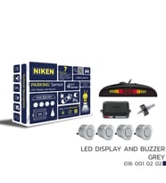 Park sensörü led ekranlı-ses ikazlı gri oem Tüm modellere uyumlu Niken (Beyaz)