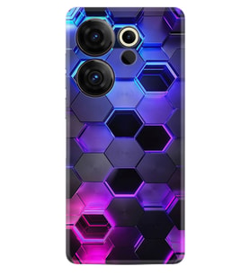Camon 20 Premier 5g Kılıf Desenli Silikon Platinium Series Petekler 1889