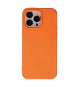 Northcity iPhone 15 Pro Nano İçi Kadife Silikon Kılıf Turuncu - Ultra Koruma & Şıklık