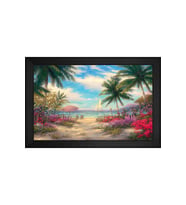 Manzara Temalı Kanvas Tablo 50 x 70 cm Siyah Çerçeve