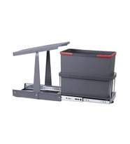Pyramith P9157 24 Lt. Antrasit Teleskopik Raylı Çöp Kovası