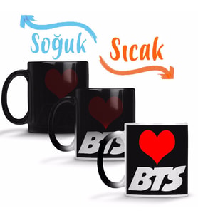I Love Bts Sihirli Kupa Bardak Porselen