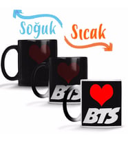 I Love Bts Sihirli Kupa Bardak Porselen