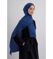 Monogram Desen Edition Şal (Saks Mavisi)