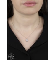 Union Swarovski Zirconia Kadın Damla Montür Gümüş Kolye