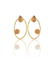 Kadir Jewellery 22 Ayar Altın Kaplama Geometrik Küpe -El İşçiliği Ve Hipoalerjenik Küpe