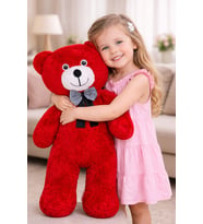 50 cm Yumuşak Peluş Ayıcık – Çocuklar İçin Sevimli Hediye Seçeneği (Kırmızı)