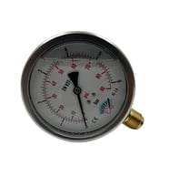 Manometre Gliserinli Alttan Çıkışlı Q100 - 0 - 6 Bar 1/2