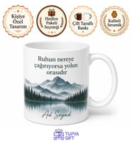 Şehirden Kaçış Temalı Baskılı Kupa Bardak Doğa Hediye Kupa