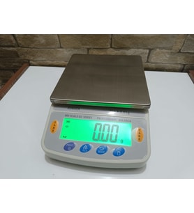 5 Kg Kapasiteli-0.01 gr Hassas Kuyumcu Laboratuvar Terazisi-Profesyonel Yazıcı Bağlantılı-Şarjlı