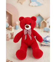 Büyük Boy Yumuşak Papyonlu Oyuncak Ayıcık Peluş 90 Cm