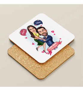 Kişiye Özel Sen Benim Ömrümsün Karikatürlü Bardak Altlığı