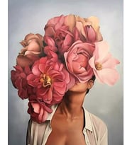 Çiçeklenmek 2 Sayılarla Boyama Seti(60x75 cm Tuval Şasesine Gerili)