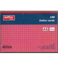 DEFFTER INDEX KARTI A6 PEMBE KARELİ