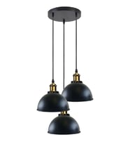 RİOLİGHT VİNTAGE1,RETRO1,RUSTİK1 3XE27 SİYAH METAL SARKIT AVİZE ŞAPKA ÇAP:23CM TABAN ÇAP:35CM