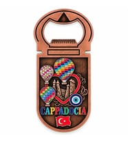 Kapadokya Magnet Şişe Açacağı – Metal Dekoratif Buzdolabı Magneti – Altın Gümüş Bakır – Farklı Desen & Modeller