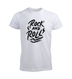 Rockçı Tişörtü (Düz Beyaz)