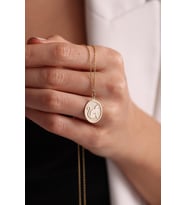 Kişiye Özel 925 Ayar Gümüş Şık Kedi Figürlü Kolye (Gold)