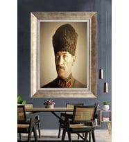 Gümüş Çerçeveli Atatürk Tablo za435