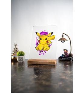 Ev Pokemon Pikachu, Eşya, Ürünler, Masa Dekoratif Ahşap Obje