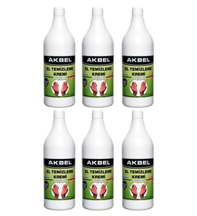 Akbel El Temizleme Kremi Pratik Şişe 1 kg 6'lı Set