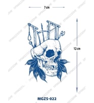 MGZS-022 YARI KALICI KURUKAFA DESEN DÖVME-TATTO