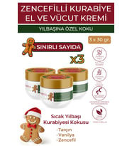 Juvenis Yoğun Nemlendirici Shea Butter İçeren Hızlı Emilen Vanilya & Zencefil Kokulu Gingerbread El Vücut Kremi 3x30 gr.