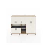 Arges Dolap 13 Raflı 7 Kapaklı 220x30x163 Çam-Aytaşı/Antrasit
