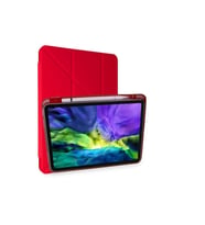 Apple iPad Pro 11 (2024) Kılıf Kalemlikli Mars Tablet Kılıfı - Kırmızı