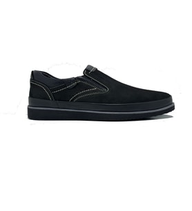 Slope 3510 Siyah/nubuk Hakiki Deri Günlük Erkek Loafer Ayakkabı