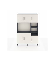 Arges Dolap 10 Raflı 6 Kapaklı 132x30x195 Antrasit-Aytaşı/Antrasit
