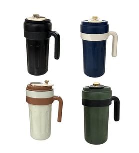 Göstergeli çelik termos 700 ml (Yeşil)