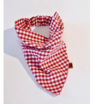 KARELİ KEDİ VEYA KÖPEKLER İÇİN LASTİKLİ BANDANA (Kırmızı)