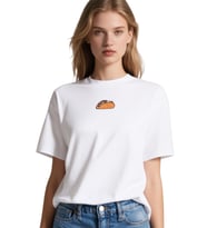 TACO OVERSİZE UNİSEX T-SHİRT (Beyaz)
