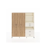 Hyperion Dolap 12 Raflı 4 Çekmeceli Tek Askılı 220x44x243 Aytaşı-Çam/Aytaşı