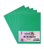 Yeşil Keçe A4 2 mm 20x30 cm 5 li 1 Paket Okul Kreş Etkinlik