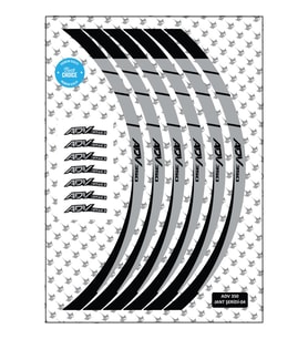 Grippatch Honda ADV350 Uyumlu Jant Şeridi - Siyah / Beyaz