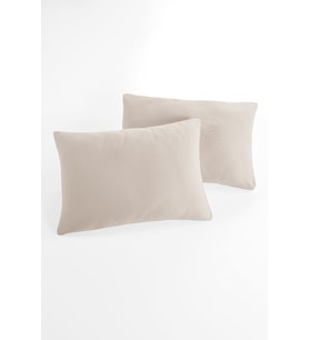 Örme %100 Pamuk Flaplı 2 Adet Yastık Kılıfı 50×70 Cm (Sütlü Kahve)
